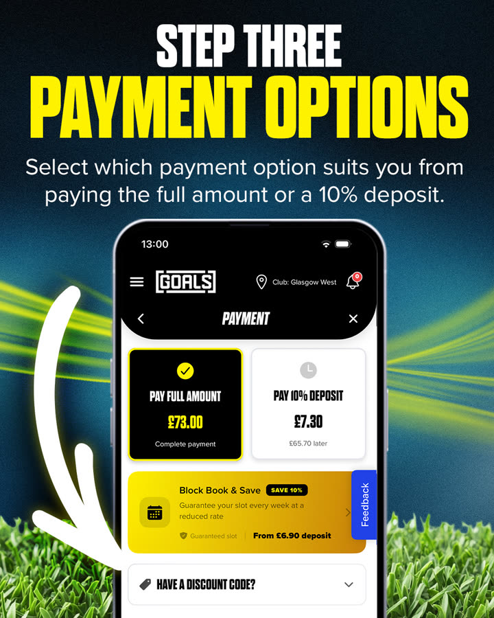 Tap 3 — Full amount or deposit